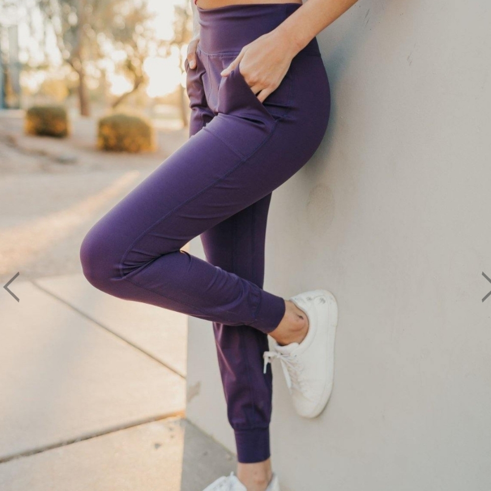 Senita Athletics Studio Skin Joggers in Eggplant